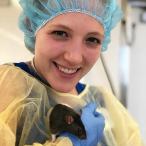 Megan LaFollette with Rat